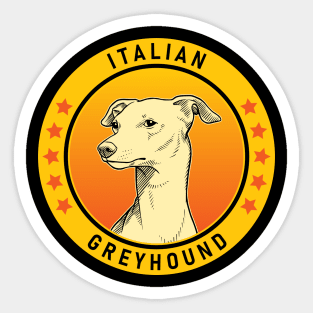 Italian Greyhound Dog Portrait Sticker